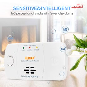 تصویر هشدار دهنده گاز مونوکسید کربن Heiman مدل HM-722ES Heiman model HM-722ES carbon monoxide gas alarm