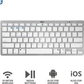 تصویر کیبورد تراست مدل NADO BLUETOOTH Keyboard TRUST NADO BLUETOOTH