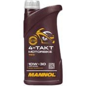 تصویر روغن موتور سیکلت مانول مدل 10w-30 حجم ۱ لیتری Mannoll motorcycle oil model 10w-30 volume 1 liter