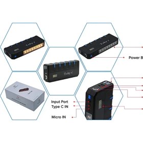 تصویر کیت جامپ استارتر توبیز مدل TBS-15A ظرفیت 15000 میلی آمپرساعت 