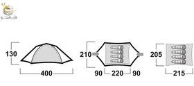 تصویر چادر کوهنوردی 4 نفره هاسکی Bright 4 Huscky Bright 4