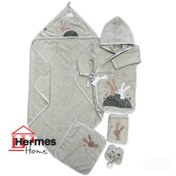 تصویر سرویس حوله نوزادی ۵ تیکه مادرکر MOTHERCARE مدل: HELLO BUNNY GREEN 