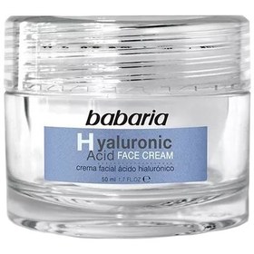 تصویر کرم آبرسان صورت باباریا مدل Hyaluronic Acid حجم 50 میلی لیتر Babaria Hyaluronic Acid Face Cream 50ml