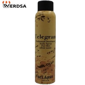 تصویر اسپری بدن مردانه مدل Telegram حجم 200 میل اسکلاره Sclaree Telegram Spray For Man 200ml