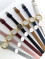 تصویر ساعت مچی زنانه بند چرمی نایدو صفحه مشکی 