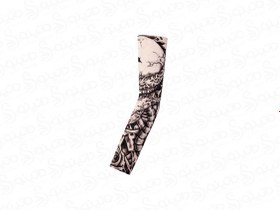 تصویر ساق دست طرح تاتو مدل مار و جمجمه 16530 