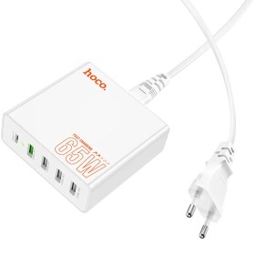 تصویر شارژر رومیزی 5 پورت USB هوکو مدل C114A 65W Hoco C114A 65W Smart HUB Charger