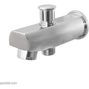 تصویر وان پرکن (با دایورتور) کلار مدل کلاسیک کروم (همراه رزت ABS) kelar-part-classic-bath-tub-spout-diverter-with-base-ring-chrome