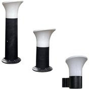 تصویر چراغ های حیاطی مدل رویال بدنه ABS - مشکی / دیواری ارتفاع30 