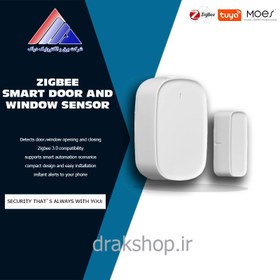 تصویر سنسور مگنت هوشمند در و پنجره زیگبی MOES مدل : ZSS-S01-GWM-C Tuya ZigBee Window Door Alarm Sensor, Smart Home Security - ZSS-S01-GWM-C