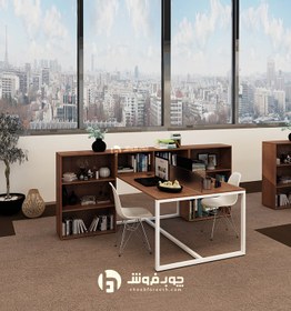 تصویر میز کار گروهی کتابخانه دار مدل G141 