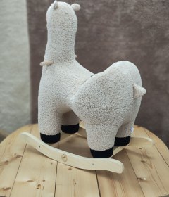 تصویر راکر لاما مدل مبله رنگ کرم 