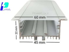 تصویر پروفیل نورخطی 6سانتی کد PX6-برند پاورلوکس - سفید / شاخه 3 متری 