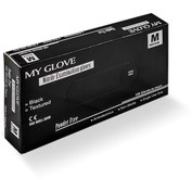 تصویر دستکش یکبار مصرف نیتریل مشکی مای گلاو 100 عددی ا My Glove Black Nitrile Glove My Glove Black Nitrile Glove