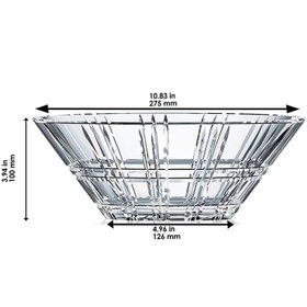 تصویر کاسه ناخمن مدل Nachtmann Square Series Round Crystal Bowl 27 cm 