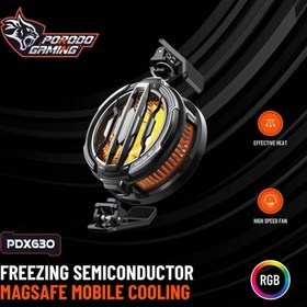 تصویر فن خنک کننده موبایل پرودو مدل PDX630 Porodo Gaming Freezing Semiconductor MagSafe Mobile Cooling