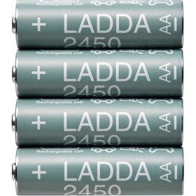 تصویر باتری قلمی قابل شارژ ایکیا مدل LADDA بسته 4 عددی 1900 mAH LADDA Rechargeable battery, HR06 AA 1.2V, 1900mAh