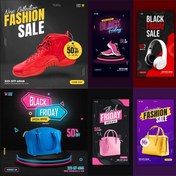 تصویر 35 طرح کاور اینستاگرام بلک فرایدی black friday + کارت ویزیت 