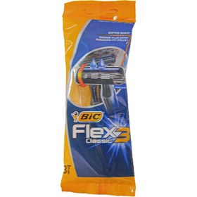 تصویر خود تراش بیک مدل Flex 3 بسته 4 عددی Bic Flex 3 Blade Pack of 4