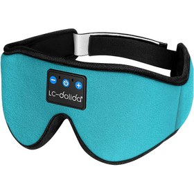 تصویر ماساژور چشم و هدفون خواب LC-Dolida 3D LC-Dolida Sleep Headphones 3D Cyan