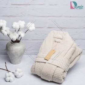 تصویر حوله تن پوش Cotton Life رنگ کرم 