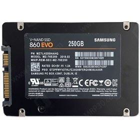 تصویر حافظه SSD SATA SAMSUNG EVO 860 250GB (استوک در حد - کارکرد زیر یک ماه ) 