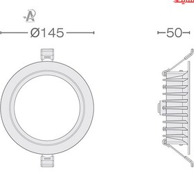 تصویر پنل توکار 18 وات SMD گلنور مدل مارال 