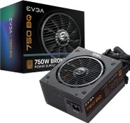 تصویر پاور (منبع تغذیه) 750 وات EVGA 750 BQ - نیمه ماژولار 