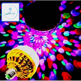 تصویر لامپ دیسکویی چرخشی تنه طلایی لامپ دیسکویی