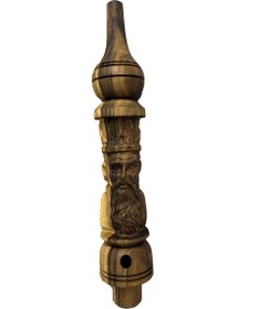 تصویر میانه (تنه) قلیان چوب گردو طرح وزیر (سایز 40) 