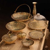 تصویر ست پذیرایی برنجی میناکاری کد 424 