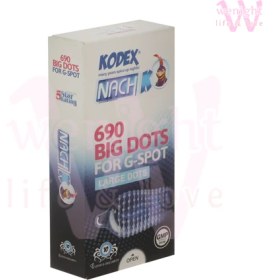 تصویر کاندوم خاردار بیگ داتس کدکس 690 تحریک نقطه جی | Nach Kodex Big Dots 690 G-Spot Condoms 