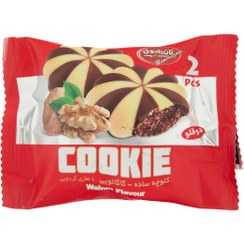 تصویر کلوچه ساده کاکائویی با مغز گردو نان رضوی 70 گرم Nane Razavi plain cocoa cookies with walnut filling 70 gr