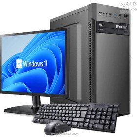 تصویر سیستم کامل آماده کامپیوتر و مانیتور و کیبورد و ماوس Complete system ready for computer, monitor, keyboard and mouse