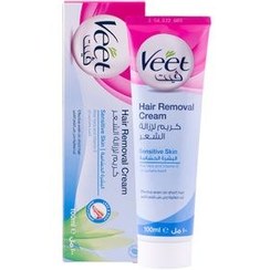 تصویر کرم موبر بدن ویت (Veet) مخصوص پوست حساس حجم 100 میلی لیتر وکس و موم