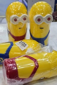 تصویر لیوان نی دار کارا طرح مینیون مناسب کودکان 