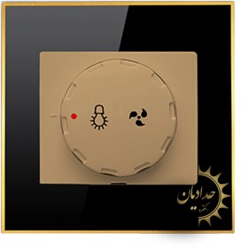 تصویر کلید و پریز آسیا مدل نگین مشکی 