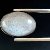 تصویر نگین ابسیدین طبیعی نقره ای 250190 