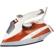 تصویر اتو بخار 2000 وات مدل ME-SIR5007 رنگ بژ/نارنجی/نقره‌ای برند mebashi Steam Iron 2000W 2000.0 W ME-SIR5007 Beige/Orange/Silver