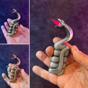 تصویر فندک مار کبری شعله رنگی 