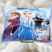 تصویر روبالشی عروسکی آنا و السا پارچه میکرو 