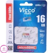 تصویر کارت حافظه، رم میکرو MicroSDHC ویکومن Viccoman کلاس 10 استاندارد UHS-I A1/U3 سرعت 90MBps ظرفیت 16 گیگ 