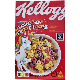 تصویر کورن فلکس یونی کورن Unicorn Froot Loops کلاگز وزن 375 گرم 