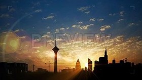 تصویر دانلود فوتیج طلوع شهر City Sunrise 