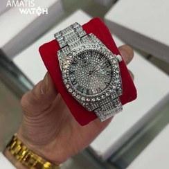 تصویر ساعت مچی فول نگین رولکس مدل Rolex Date-Just Diamonds 3435A 