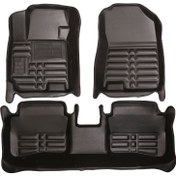 تصویر کفپوش پنج بعدی کیا پیکانتو – picanto چرم رنگ مشکی 