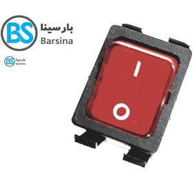 تصویر کلید راکر پهن چراغدار 16 آمپر 