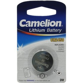تصویر باتری سکه ای کملیون مدل CR2450 ا Camelion coin battery model CR2450 Camelion coin battery model CR2450