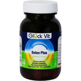 تصویر قرص سلن پلاس گلوک ویت 30 عددی Gluck Vit Selen Plus 30Tabs