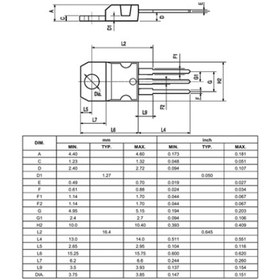 تصویر ترانزیستور IRF640 TO-220 ORG TR IRF 640 TO-220 ORG